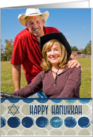 Modern Circles, Happy Hanukkah Photo Card