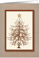 Rustic Holiday, Christmas Tree card