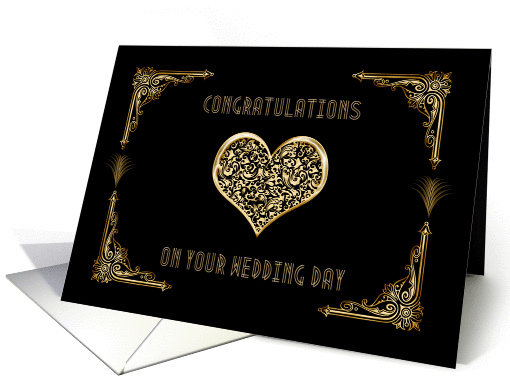 Art Deco Wedding Congratulations card (1335960)