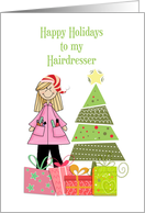 Happy Holidays, Hairdresser card