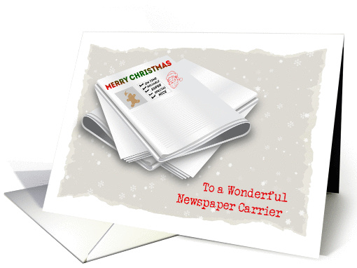 Merry Christmas, Newspaper Carrier card (1337582)