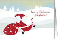 Jolly Santa, Winter Scene, Customize, Merry Christmas card