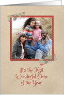 Festive Ornaments, Christmas Photo card