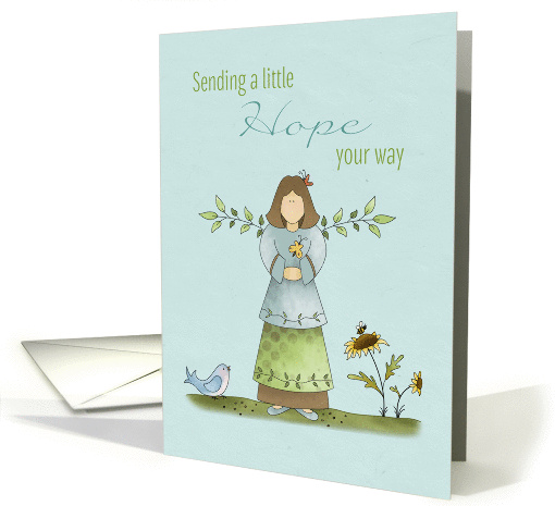 Garden Angel, Sending Hope, Encouragement card (1346470)