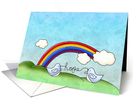 Birds, Rainbow, Hope card (1346602)