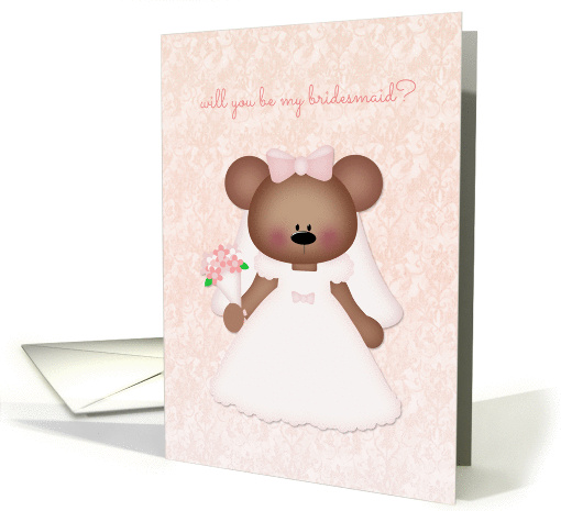 Cute Bear Bride, Bridesmaid Invitation card (1347938)