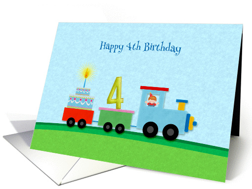 Happy 4th Birthday, Train card (1348796)