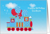 Train, Happy Birthday Godson card
