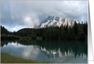 Mountain Reflection, Rainbow, Sympathy card