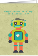 Cute Robot, Happy Valentine’s Day, Son card