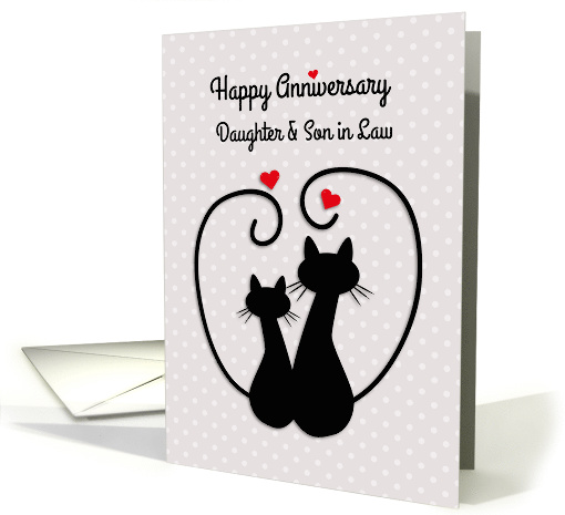 Love Cats, Happy Anniversary, Daughter, Son in Law card (1351192)