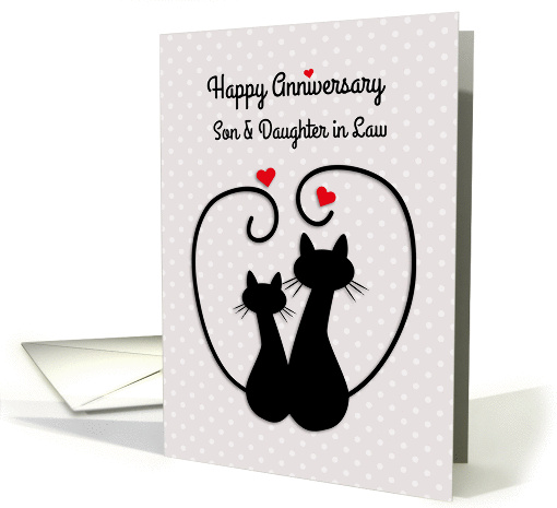 Love Cats, Happy Anniversary, Son, Daughter in Law card (1351196)