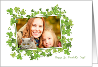 St. Patrick’s Day Photo Card, Shamrock Frame card