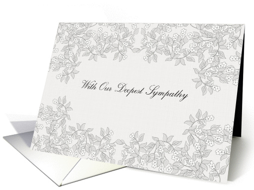 Gray Floral, Sympathy card (1352140)