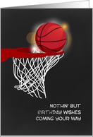 Basketball and Net, Birthday card