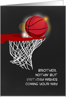 Basketball and Net, Birthday for Brother card