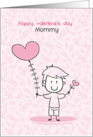 Pink Hearts, Little Boy, Valentine, Customize card