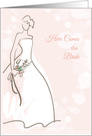 Stylish Bride, Blush, Bridal Shower Invitation card
