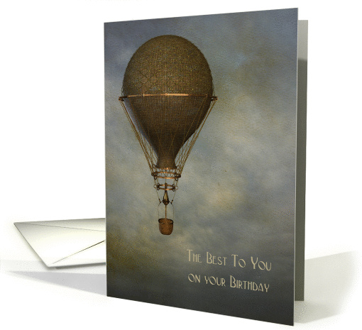 Steampunk, Hot Air Balloon, Birthday card (1354446)