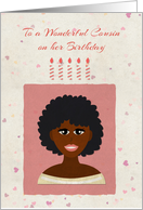 Birthday for Cousin, African American Woman card