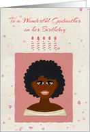 Birthday for Godmother, African American Woman card