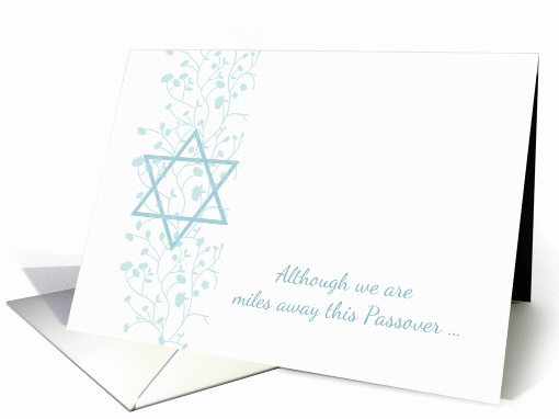 Passover, Blue Floral, Star, Miles Away card (1356292)