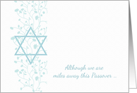 Passover, Blue Floral, Star, Miles Away card