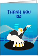 DJ Spinning Record, Thank You DJ card