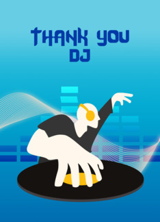 DJ Spinning Record, Thank You DJ