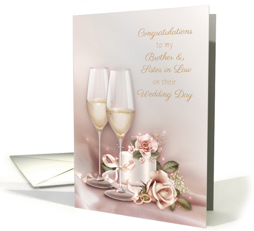 Wedding Congratulations, Brother and Sister in Law card (1357412)