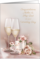 Wedding Congratulations, Mother and Step Dad card
