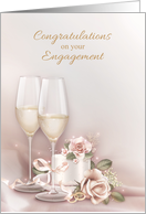 Engagement Congratulations, Wedding Cake, Champagne card