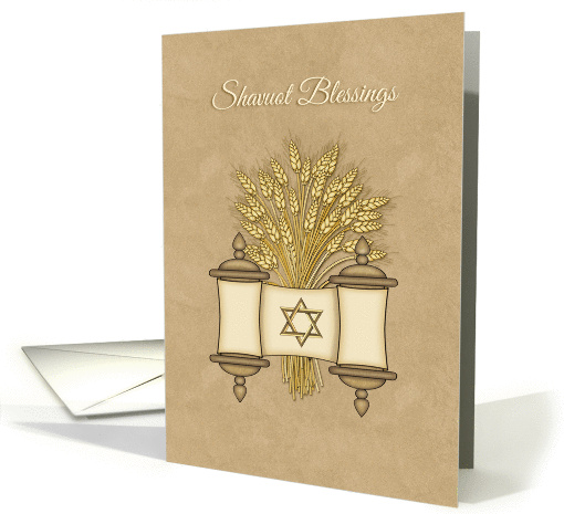 Shavuot Blessings, Torah, Wheat card (1357786)