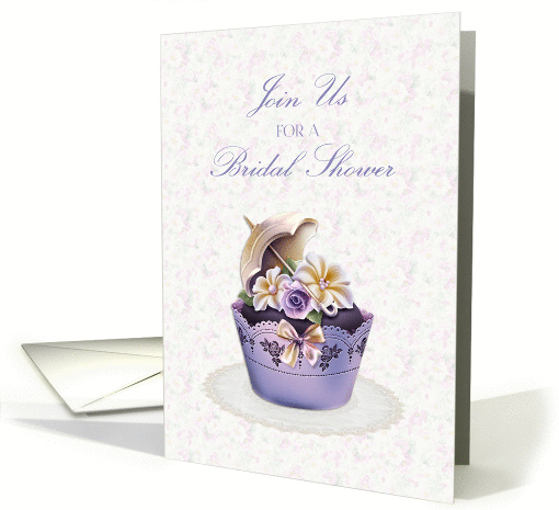 Pretty Purple Cupcake, Bridal Shower Invitation card (1358102)