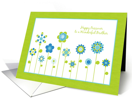 Flower Garden, Happy Passover, Brother card (1362912)