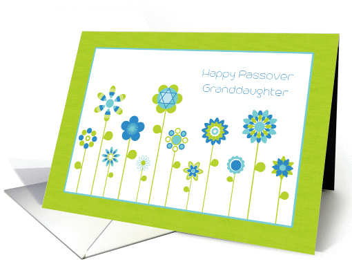 Flower Garden, Happy Passover, Granddaughter card (1362916)