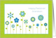 Flower Garden, Happy Passover, Grandson card