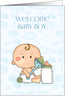 Welcome Baby Boy card