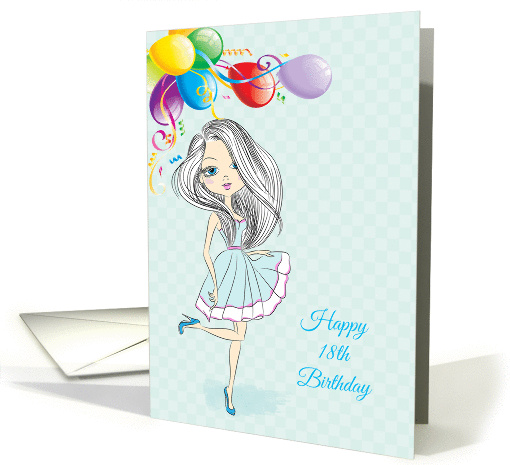 Fashionable Girl, 18th Birthday card (1364228)