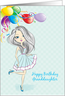 Fashionable Girl, Happy Birthday Granddaughter card