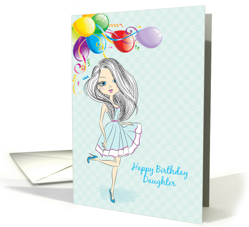 Fashionable Girl, Happy Birthday Daughter card (1364254)