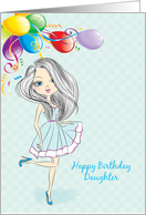 Fashionable Girl, Happy Birthday Daughter card