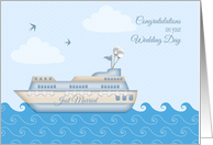 Cruise Ship, Wedding Congratulations card