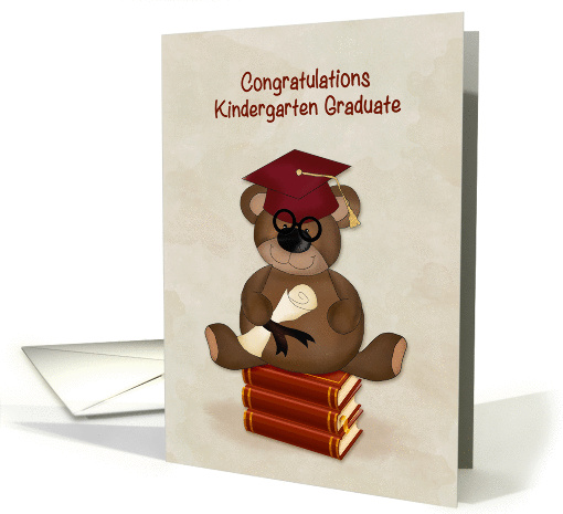 Studious Bear, Congratulations, Kindergarten Graduate card (1365500)