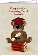 Studious Bear, Congratulations, Elementary School Graduate card