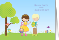 Easter Blessings, Grandchildren, Boy and Girl card