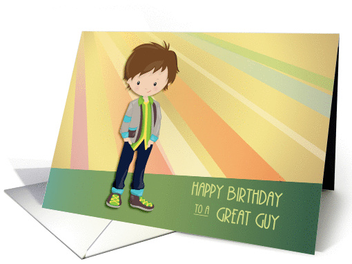 Cool Dude, Happy Birthday to a Great Guy card (1365734)