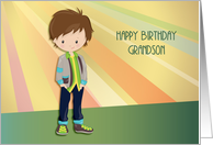 Cool Dude, Happy Birthday Grandson card