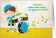 Birthday Boy, Drummer, Music, Brother card