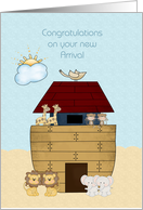 Noah’s Ark, New Baby Congratulations card